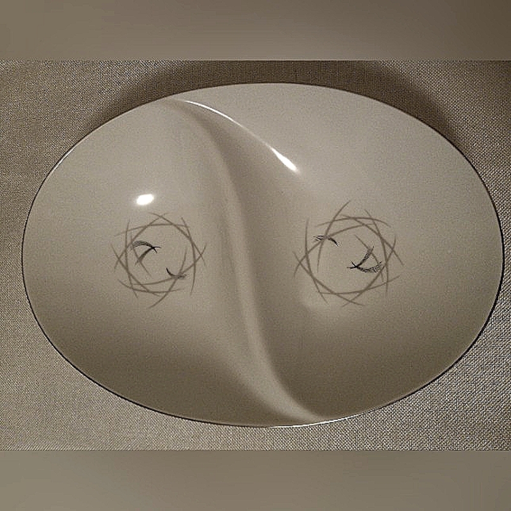 Vtg Sango Fine China MARDI GRAS Divided Serving Dish
